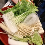 ふぐ政 - はもコース¥4500(外税)の野菜