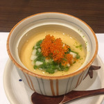 あなごと日本酒 なかむら - 冷製茶碗蒸しの具材が個性派。オクラ、長芋、トビコ