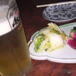 昭和食堂炙り一大 - 生ビール＆お通し