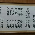 ぱんちょう - メニュー(2019/07)