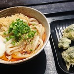 かばと製麺所 - ぶっかけ冷2玉+温玉+ブロッコリー天