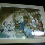 武蔵屋 - 徳川宗家１８代目が書いた１９６５年頃の店の様子(水彩画)