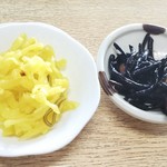 あわび屋 - ひじき煮、漬物