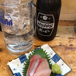 立飲み たきおか - 黒ホッピー＋ぶり