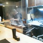 蘭奢待 - カウンターから。美味しく焼いてもらってます。