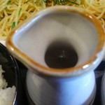 会津ラーメン 和 - 徳利の中はスープ割