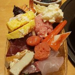 Sushi Sada - ちらし中盛 1,100円 取り皿