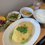 中華飯店 キンサン - ふわふわ海鮮天津塩あんかけ定食