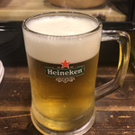 Mayonakanotaiyou - ハイネケン生ビール  580円