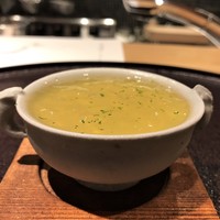 馳走 啐啄一十  - 熊本産枝豆豆腐 出汁ジュレがけ　羅臼昆布のお出汁がとても濃く、枝豆の甘さととても合います♬
