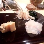 青空 - 蒸し鮑、平目