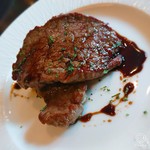 Sousakuryouribasarakafedainingu - お肉料理。牛リブステーキ・バルサミコソース！