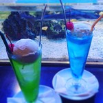 BLUE FISH AQUARIUM - 当店自慢のクリームソーダ