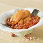 Sushi Kakuno - 2つの贅沢な味が絶妙のコンビネーション『ウニとイクラの小丼』