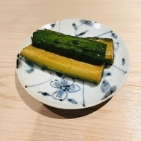 千成寿司 - 無骨ながらも、しっかり美味しい胡瓜のお漬物♡