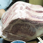 好楽園 - 【再訪３】極上カルビになるお肉の塊！！