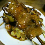 カミヤ - 激安！串５本３５０円♪ガツ刺し３５０円、レバ刺し３５０円♪