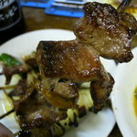 カミヤ - 激安！串５本３５０円♪ガツ刺し３５０円、レバ刺し３５０円♪