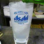 カミヤ - 木製のカウンターも良い感じですし、３５０円のホッピーに３００円のチューハイ。