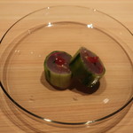 温石 - 鯵の胡瓜巻き