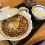麺茶屋一番や　　大和 - 味噌煮うどんセット ¥650(税込)