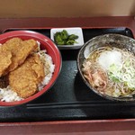 福井家 - 「ロースソースかつ丼＆越前おろしそば」