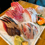 居酒屋　あめんぼ - 刺身盛り合せ一人前 980円