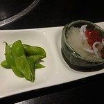 湯島 神威 - 前菜：季節の前菜三点盛り合わせ