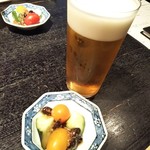 鎌倉 松原庵 - エビス樽生，お通し