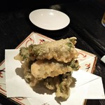 鎌倉 松原庵 - 鮮魚の梅肉しそ包み揚げ