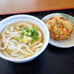 杉本 - かけうどんと、かき揚げ