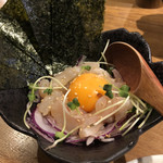 五感で楽しむ串揚げ屋 生粋namaiki - 鯛の白ユッケ