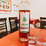 トラットリア ジュリエーゼ ダ エンメ - 食後酒のジェンジアーナ（アブルッツォでは定番らしい