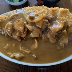 まつもと食堂 - カツが2枚も！！ご飯が見えません。