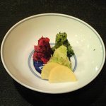 鈴よし - 出し巻き玉子膳 1200円 の香の物