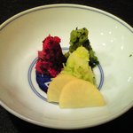 鈴よし - 出し巻き玉子膳 1200円 の香の物