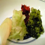 鈴よし - 出し巻き玉子膳 1200円 の香の物