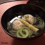 御料理 寺沢 - 虎魚と蓴菜の椀物