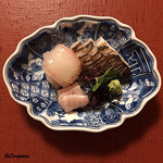 御料理 寺沢 - 鮃､鮃 縁側､鱸 焼霜