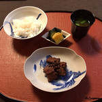 御料理 寺沢 - 鰻 山椒煮､ごはん､香の物､味噌椀