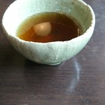 手打ちそば処 柊 - 湯飲みは笠間焼き