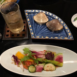 いけ田 - トマト＆アスパラのサラダ
                                ねっとりアスパラとドレッシングが
                                ちょうどよかったです。