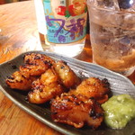 学大酒場エビス参 - モツ網焼きの満足感たらっ♡