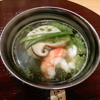 口福 みなみ - オクラのすり流し椀　