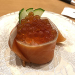 回転すし 活一鮮 南３条店 - サーモン イクラ 親子巻き