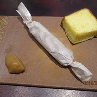 Lien - アミューズ（フォアグラのヌガーと自家製ブリオッシュ）