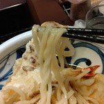 うどん うばら - ●ちく玉天ぶっかけ うどん (冷) 800＋追加トッピング 海老天一尾 250+中瓶ビール500=1,800円 2019年07月