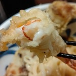 うどん うばら - ●ちく玉天ぶっかけ うどん (冷) 800＋追加トッピング 海老天一尾 250+中瓶ビール500=1,800円 2019年07月