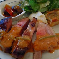 ダン ル シエル - ランチ（850円）の茶美豚ロース肉ソテー