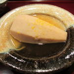 寿修 - 料理は菊芋の煮付けから始まりました。